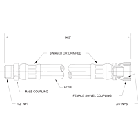 Flexible Hose, 1/2? Outlet (252184)