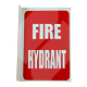 Fire Hydrant Right Angle Location Sign