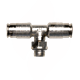 Firetrace Tube Fitting, Tube to Thread, Swivel Tee, 4mm/6mm