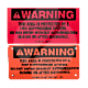 Firetrace Warning Sign 10in. x 5in.