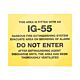 IG-55 Label - Do Not Enter (LBL-IG541-DNE)