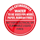 Water Id Sign is to place near a water fire extinguisher also has a brief description of the Extinguisher.