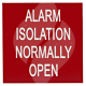 Label "Alarm Isolation Normally Open" 50 x 50mm