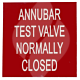 Label "Annubar Test Valve Normally Closed" 50 x 50mm