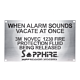 Ansul Sapphire Warning Sign Agent discharge inside room 570581