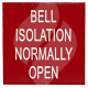 Label "Bell Isolation Normally Open" 50 x 50mm