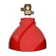 DAB CO2 Cylinder 50lb Control Valve Shoulder Detail CYL-50LB-CO2-DAB
