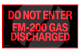 Vigilant AVI MK2 Face Plate - "Do Not Enter FM200 Gas Discharged" (FA2703)