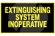 Vigilant AVI Mk2 Face Plate "Extinguishing System Inoperative" UV STABLE (FA2776)