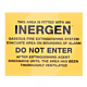 Inergen Label Do Not Enter Warning Sign LBL-INERGEN-DNE