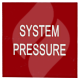 Label "System Pressure" 50 x 50mm