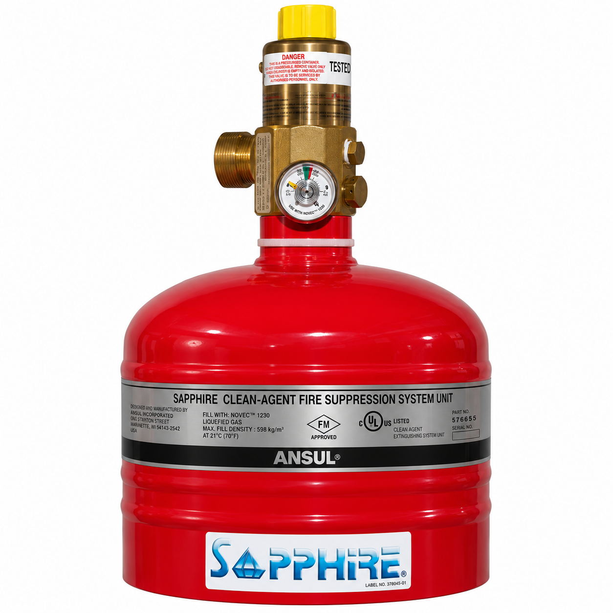 SAPPHIRE gaseous fire suppression