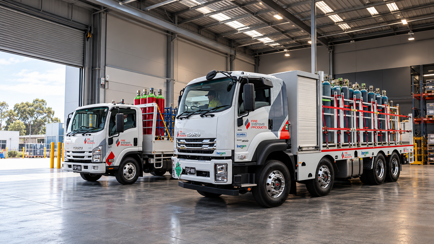 Commercial cylinder transport fleet